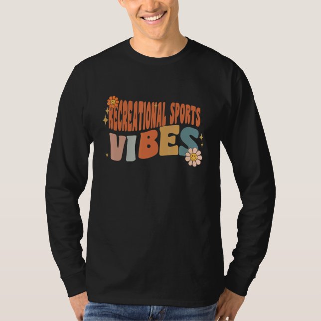 Retro Recreational Sports Vibes Teacher Women Kids T Shirt (Framsida)