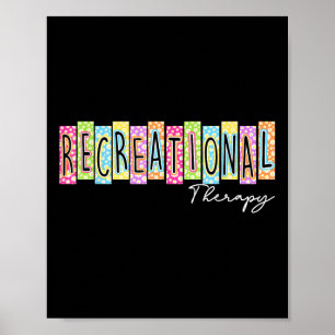 Retro Recreational Therapy Back to school Colorful Poster