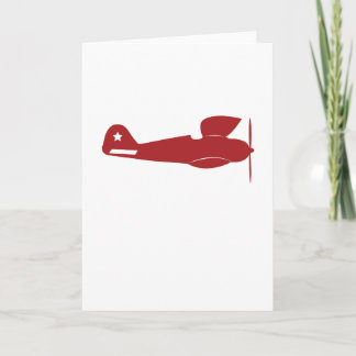 Retro Red Airplan Meddelande