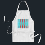 Retro Red and Turcos Dots Apron Förkläde<br><div class="desc">Den som sa "Dot, prick inte mycket" såg aldrig Retro Red och Turcos Apron. Den har en akvatisk bakgrund med rader av pulserande röda och turkosa cirklar i graderade storlekar. Den här vintagen inspirerade mönster är som de ryska kapningsdockorna i den polka pricken! Det är retro. Det är vismiskt. Det...</div>