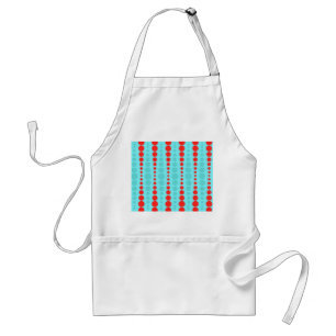 Retro Red and Turcos Dots Apron Förkläde