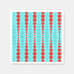 Retro Red and Turcos Dots Pappra Napkins Pappersservett
