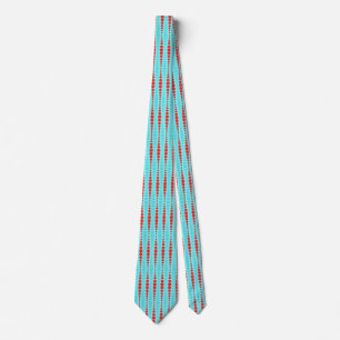 Retro Red and Turcos Dots Tie Slips