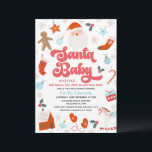 Retro Red Blue Boys Santa Baby Baby Shower Inbjudningar<br><div class="desc">Retro Red Blue Boys Santa Baby Baby Shower Inbjudan Santa baby gav en inbjudan till en babydusch för pojke med Jultomten och flera andra julteman i rött,  blått och ett tips om grönt. Den här babyduschinbjudan till Santa baby är perfekt för en decemberbabydusch.</div>