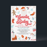 Retro Red Blue Boys Santa Baby Baby Shower Inbjudningar<br><div class="desc">Retro Red Blue Boys Santa Baby Baby Shower Inbjudan Santa baby gav en inbjudan till en babydusch för pojke med Jultomten och flera andra julteman i rött,  blått och ett tips om grönt. Den här babyduschinbjudan till Santa baby är perfekt för en decemberbabydusch.</div>