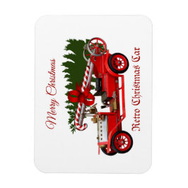 Retro Red Car Julgran Magnet