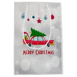 Retro Red Car med Julgran