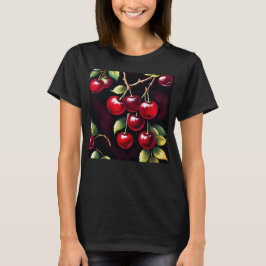 Retro Red Cherries T Shirt