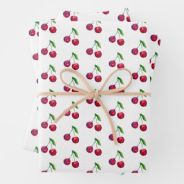Retro Red Cherry Packaging Cute Vintage jul