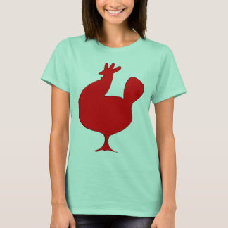 Retro Red Chicken Tee Shirt