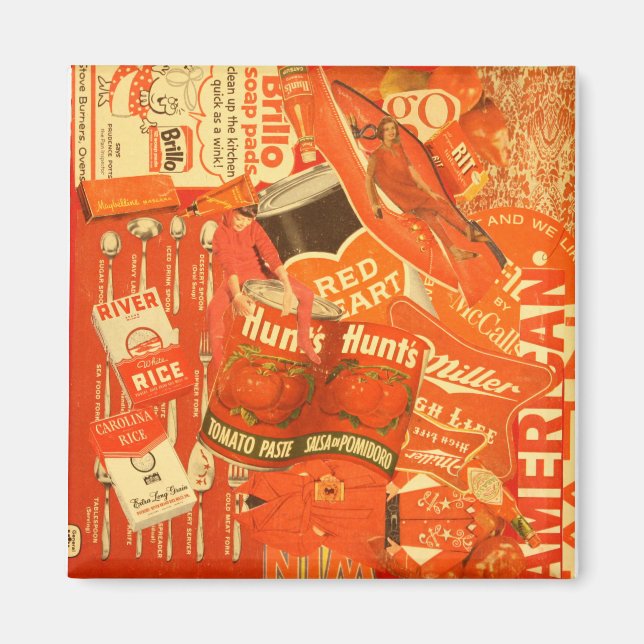 Retro Red collage magnet (Framsidan)