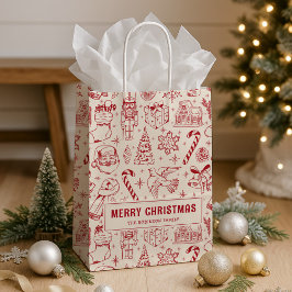 Retro Red Doodle God jul