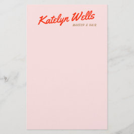 Retro Red Handskriftlig skripttypografi, Rosa Flygblad