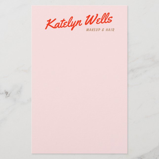 Retro Red Handskriftlig skripttypografi, Rosa Flygblad (Framsidan)