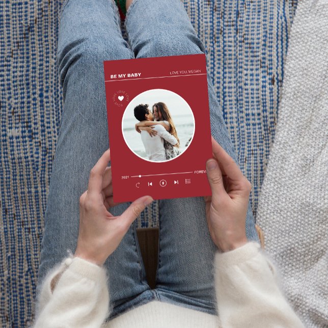 Retro Red Heart Forever love Alla hjärtans kort (Retro Red Heart Forever Love Valentine's Day)