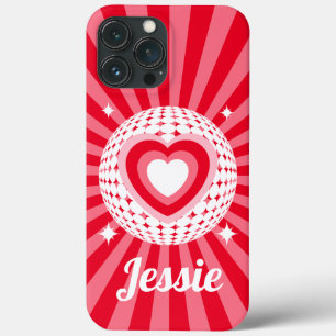 Retro Red Heart Personlig Namn