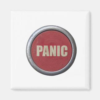 Retro Red Industrial Panic Button Magnet