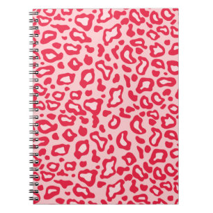 Retro Red Leopard bärbar dator Anteckningsbok Med Spiral