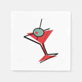 Retro Red Martini Pappersservett