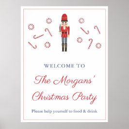 Retro Red Nutcracker, Jul Helgdagar Party Poster