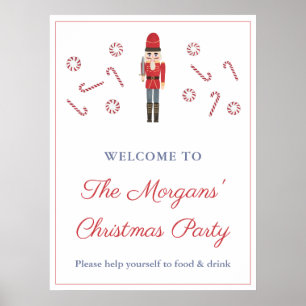 Retro Red Nutcracker, Jul Helgdagar Party Poster