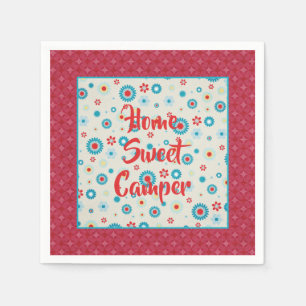 Retro Red och Teal Camper Pappersservett