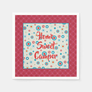 Retro Red och Teal Camper Pappersservett