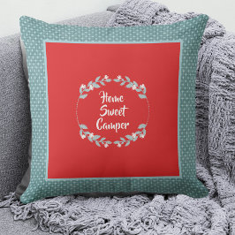 Retro Red och Teal Reversible Kudde