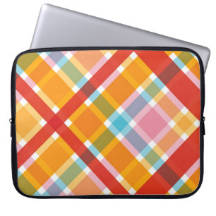 Retro Red Play Checks Mönster Chic Laptop sleeve v