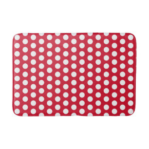 Retro Red Polka Dot Bathroom Matta Bath Mat