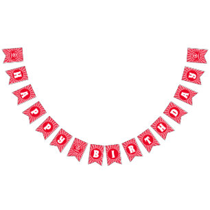 Retro Red Queen of Hearts Birthday Vimplar