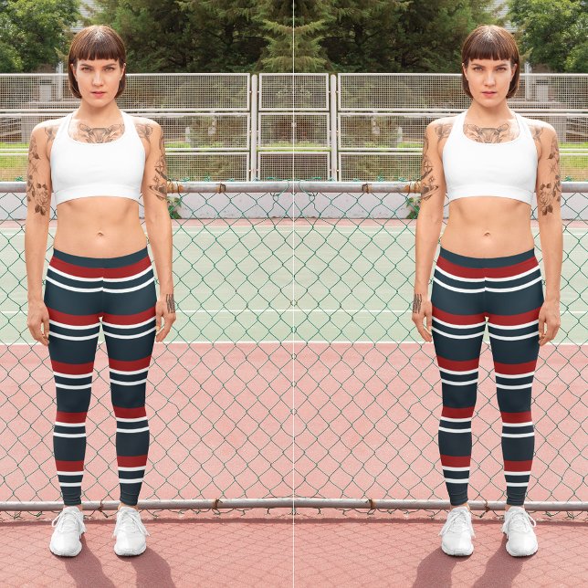 Retro Red Rand Leggings (Skapare uppladdad)