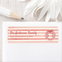 Retro Red Rosa Drawn Bow Wand God-jul