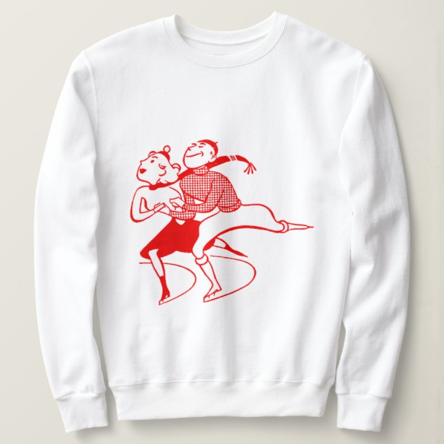 Retro Red Skating par T Shirt (Design framsida)