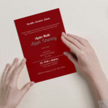 Retro Red Solid Färg Plain, Aqiqah Baby Shower