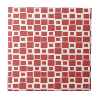 Retro Red Squares Mönster