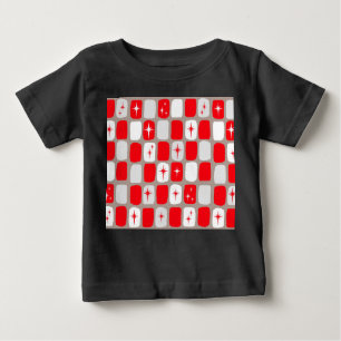Retro Red Starbursts Baby T-Shirt