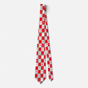 Retro Red Starbursts Tie Slips
