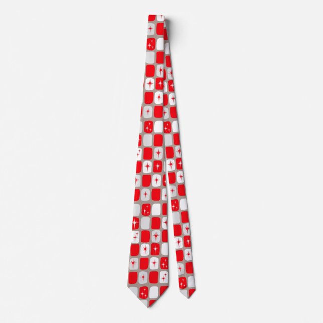 Retro Red Starbursts Tie Slips (Framsida)