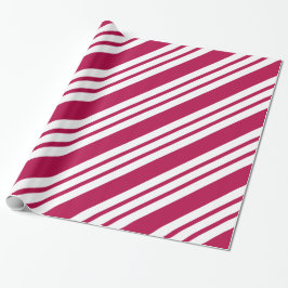 Retro Red Stripe-julgodis Papper. Presentpapper