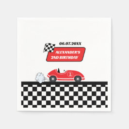 Retro Red tävling tävla-pojke 2 år Pappersservett