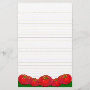 Retro Red Tomates Lintingstationeri Brevpapper