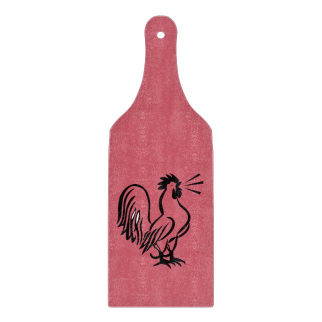 RETRO RED TUPP CUTTING BOARD PADDLE (Framsidan)