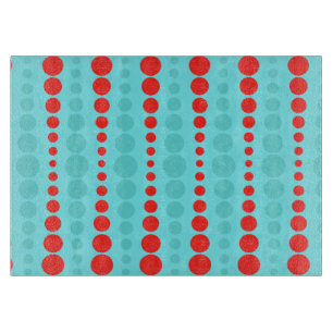 Retro Red & Turkos Dots Clearboard Board