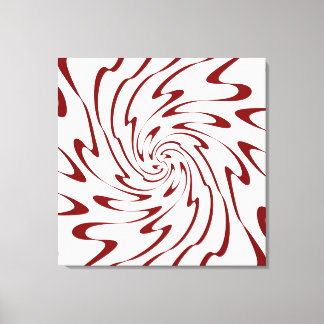 Retro Red Vågar Abstrakt Art Canvastryck