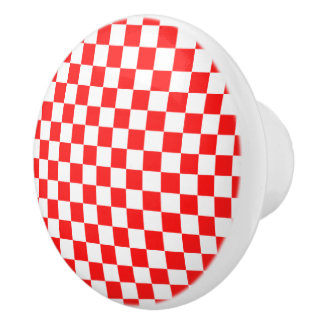 Retro Red White Kitchen-kassettKNAPP Knopp