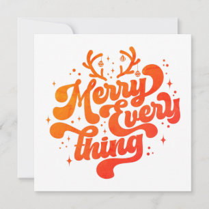 Retro Red White Merry allt God jul