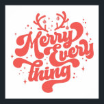 Retro Red White Merry allt God jul Poster<br><div class="desc">Retro Merry allt God jul! Det här är perfekt när som helst på året! Vare sig det är en helgdag eller inte,  är det ett utmärkt sätt att visa upp din julklapp. Ge dig själv,  vänner och familj en god jul!</div>