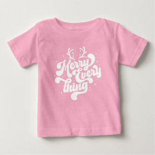 Retro Red White Merry allt God jul T Shirt