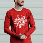 Retro Red White Merry allt God jul T Shirt<br><div class="desc">Retro Merry allt God jul! Det här är perfekt när som helst på året! Vare sig det är en helgdag eller inte,  är det ett utmärkt sätt att visa upp din julklapp. Ge dig själv,  vänner och familj en god jul!</div>